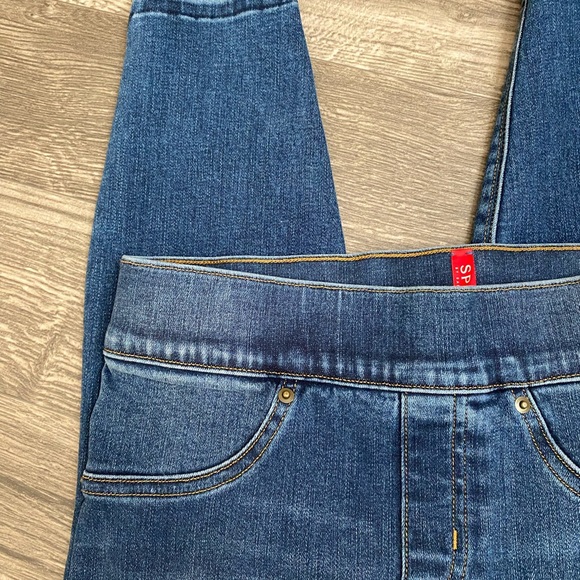 SPANX distressed ankle skinny jeans medium wash NWOT size xs - Picture 6 of 11
